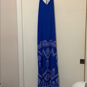Blue summer maxi dress